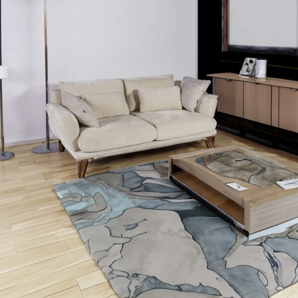 Artekko Ropera Μπεζ Διθέσιος Καναπές με Μπουκλέ Ύφασμα (190x90x70)cm