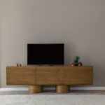 Artekko Asos Καφέ Έπιπλο Τηλεόρασης MDF (205x45x67)cm