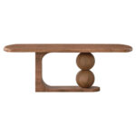 Artekko Acelya Καφέ Ξύλινη Τραπεζαρία (217x100x77)cm