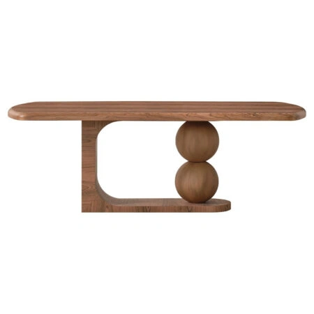 Artekko Acelya Καφέ Ξύλινη Τραπεζαρία (217x100x77)cm