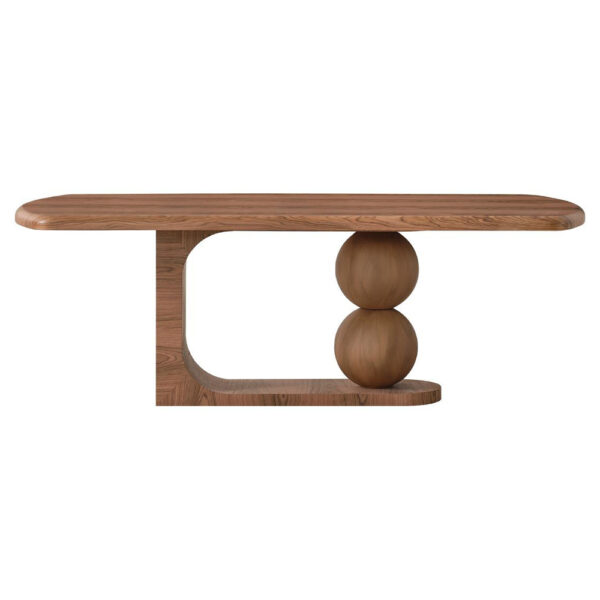 Artekko Acelya Καφέ Ξύλινη Τραπεζαρία (217x100x77)cm