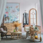 Artekko Cons Μπουφές MDF Ψάθα Φυσική Απόχρωση (133x46x89)cm