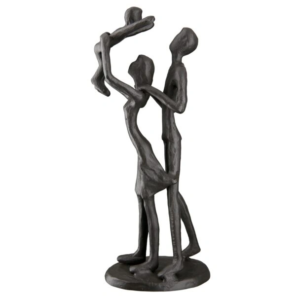 Γλυπτό "Familiengluck" Σίδερο Brown PU 9x5.5x20cm