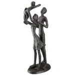 Γλυπτό "Familiengluck" Σίδερο Brown PU 9x5.5x20cm