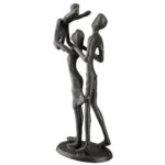 Γλυπτό "Familiengluck" Σίδερο Brown PU 9x5.5x20cm
