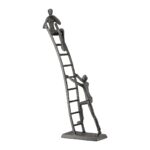 Γλυπτική Σκάλα Μεταλλική Σκούρο Καφέ 17X6X34Cm 17X6X34Cm