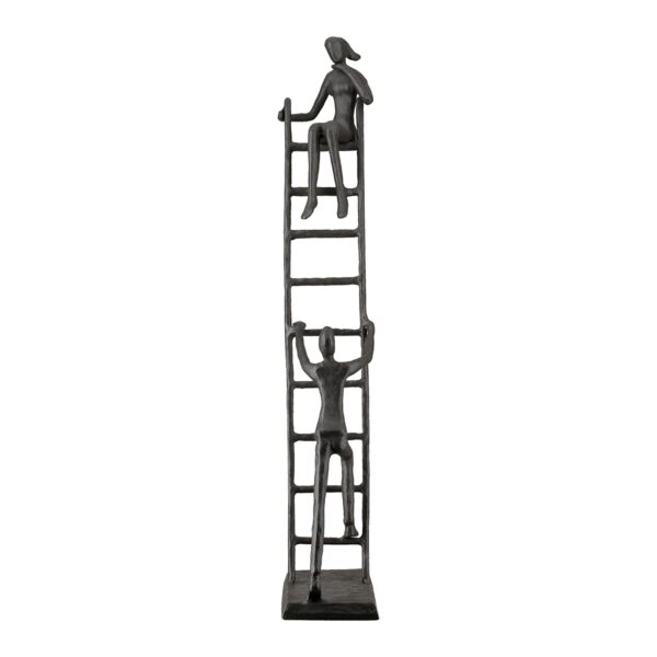 Γλυπτική Σκάλα Μεταλλική Σκούρο Καφέ 17X6X34Cm 17X6X34Cm