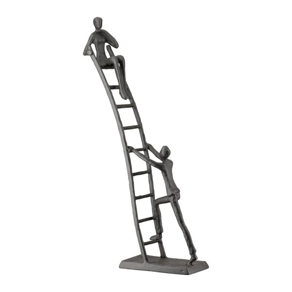 Γλυπτική Σκάλα Μεταλλική Σκούρο Καφέ 17X6X34Cm 17X6X34Cm