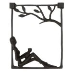 Ανάγλυφο τοίχου Ορθογώνιο Μεταλλικό Σκούρο Καφέ 14X5X17Cm 14X5X17Cm