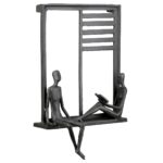 Ανάγλυφο τοίχου Ορθογώνιο Μεταλλικό Σκούρο Καφέ 17X9X25Cm 17X9X25Cm