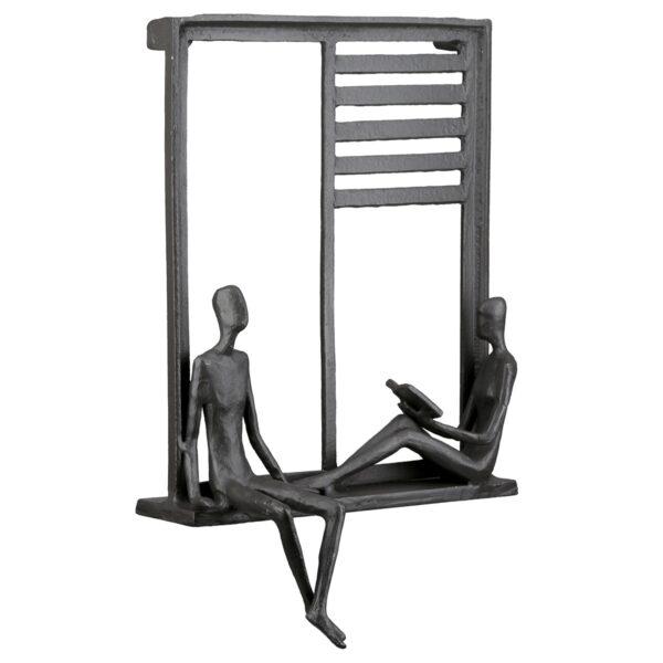 Ανάγλυφο τοίχου Ορθογώνιο Μεταλλικό Σκούρο Καφέ 17X9X25Cm 17X9X25Cm