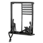 Ανάγλυφο τοίχου Ορθογώνιο Μεταλλικό Σκούρο Καφέ 17X9X25Cm 17X9X25Cm