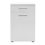 Ντουλάπι - Καλάθι απλύτων Diamond Megapap χρώμα λευκό gloss 52x38x83εκ.