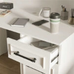 Γραφείο εργασίας Country Megapap χρώμα λευκό 120x60x167εκ.