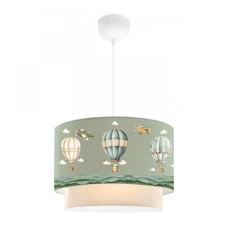 Φωτιστικό οροφής Goofy Megapap υφασμάτινο μονόφωτο με χαριτωμένα αερόστατα 30x20x70εκ.