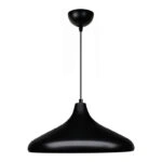 Φωτιστικό οροφής Lela Megapap E27 μεταλλικό μονόφωτο χρώμα μαύρο Ø31x100εκ.
