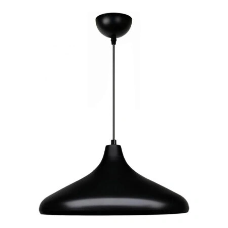 Φωτιστικό οροφής Lela Megapap E27 μεταλλικό μονόφωτο χρώμα μαύρο Ø31x100εκ.