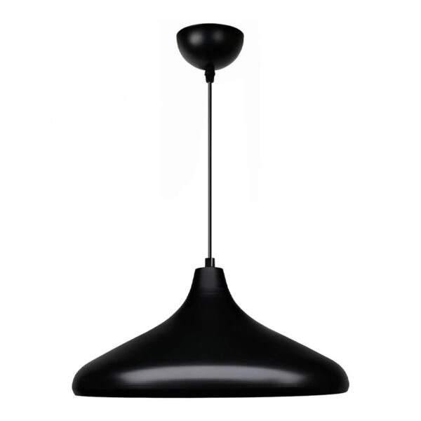 Φωτιστικό οροφής Lela Megapap E27 μεταλλικό μονόφωτο χρώμα μαύρο Ø31x100εκ.