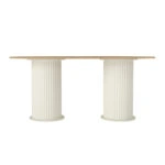 Τραπέζι Bohema Megapap χρώμα ivory - sepet oak 180x90x77,7εκ.