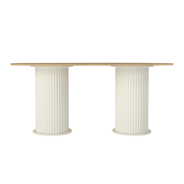 Τραπέζι Bohema Megapap χρώμα ivory - sepet oak 180x90x77,7εκ.