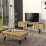 Τραπεζάκι σαλονιού Gemma Megapap χρώμα sepet oak 90x59,6x36,8εκ.