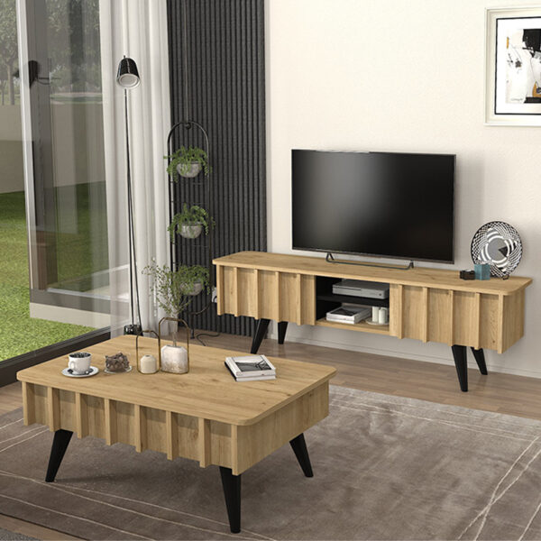 Τραπεζάκι σαλονιού Gemma Megapap χρώμα sepet oak 90x59,6x36,8εκ.