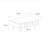 Τραπεζάκι σαλονιού Gemma Megapap χρώμα sepet oak 90x59,6x36,8εκ.