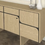 Μπουφές Lava Megapap χρώμα rota oak - ανθρακί 150x44,6x76εκ.