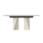 Τραπέζι Sevilla Megapap χρώμα sandstone - travertine 180x90x75εκ.