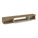 Έπιπλο τηλεόρασης επιτοίχιο Cross Megapap με LED χρώμα sepet oak - sandstone 150x29,6x19,2εκ.