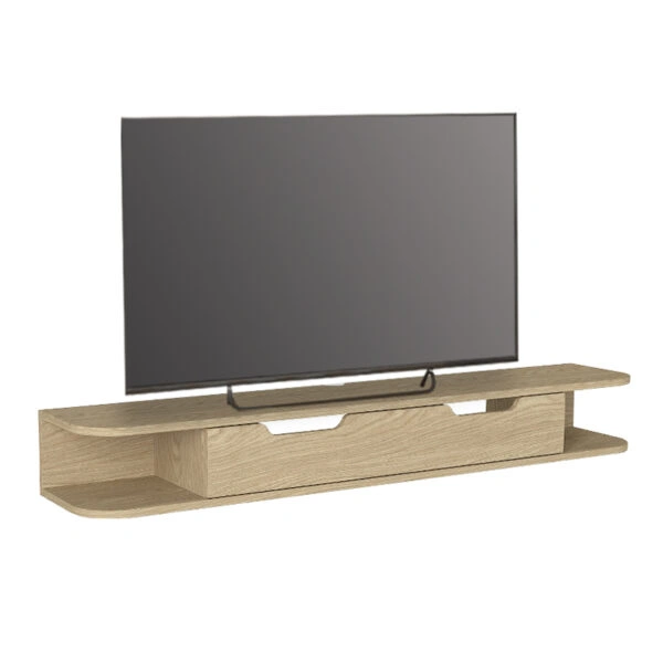 Έπιπλο τηλεόρασης επιτοίχιο Noland Megapap με LED χρώμα rota oak 150x35x19,2εκ.