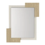 Καθρέπτης τοίχου Selinos Μegapap χρώμα sandstone - rota oak 65x2,2x85εκ.