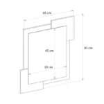 Καθρέπτης τοίχου Selinos Μegapap χρώμα sandstone - rota oak 65x2,2x85εκ.