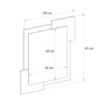 Καθρέπτης τοίχου Selinos Μegapap χρώμα λευκό 65x2,2x85εκ.