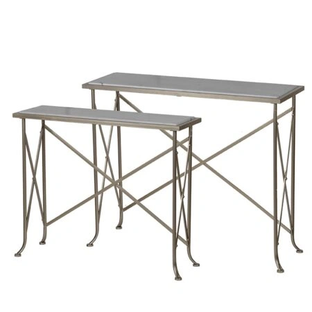 Artekko Marble Metallic Console Table 2pcs (100x32x82)cm