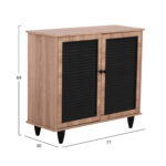 ΠΑΠΟΥΤΣΟΘΗΚΗ ΞΥΛΙΝΗ MCKENNA HM2266.02 ΣΕ ΧΡΩΜΑ SONAMA-ΜΑΥΡΟ 76,5x30x68,5Υεκ.