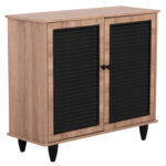 ΠΑΠΟΥΤΣΟΘΗΚΗ ΞΥΛΙΝΗ MCKENNA HM2266.02 ΣΕ ΧΡΩΜΑ SONAMA-ΜΑΥΡΟ 76,5x30x68,5Υεκ.