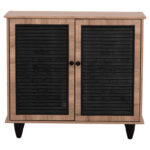 ΠΑΠΟΥΤΣΟΘΗΚΗ ΞΥΛΙΝΗ MCKENNA HM2266.02 ΣΕ ΧΡΩΜΑ SONAMA-ΜΑΥΡΟ 76,5x30x68,5Υεκ.