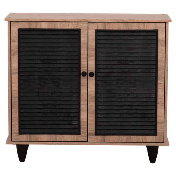 ΠΑΠΟΥΤΣΟΘΗΚΗ ΞΥΛΙΝΗ MCKENNA HM2266.02 ΣΕ ΧΡΩΜΑ SONAMA-ΜΑΥΡΟ 76,5x30x68,5Υεκ.