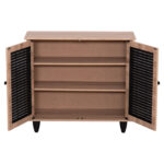 ΠΑΠΟΥΤΣΟΘΗΚΗ ΞΥΛΙΝΗ MCKENNA HM2266.02 ΣΕ ΧΡΩΜΑ SONAMA-ΜΑΥΡΟ 76,5x30x68,5Υεκ.