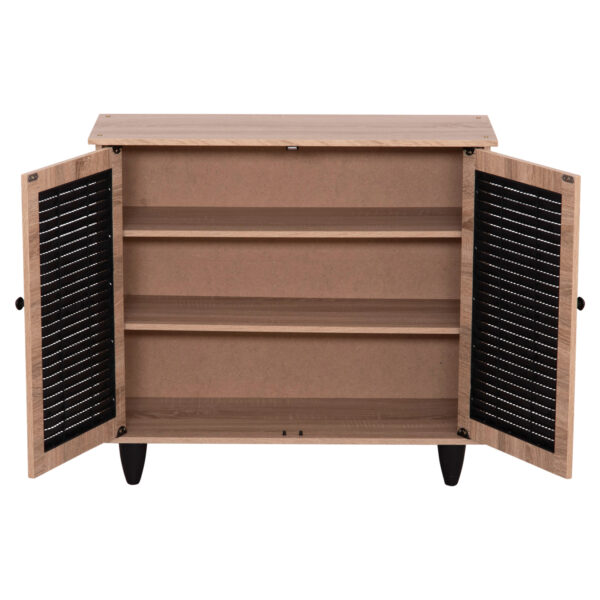 ΠΑΠΟΥΤΣΟΘΗΚΗ ΞΥΛΙΝΗ MCKENNA HM2266.02 ΣΕ ΧΡΩΜΑ SONAMA-ΜΑΥΡΟ 76,5x30x68,5Υεκ.