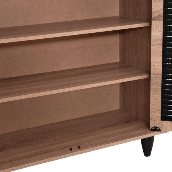 ΠΑΠΟΥΤΣΟΘΗΚΗ ΞΥΛΙΝΗ MCKENNA HM2266.02 ΣΕ ΧΡΩΜΑ SONAMA-ΜΑΥΡΟ 76,5x30x68,5Υεκ.