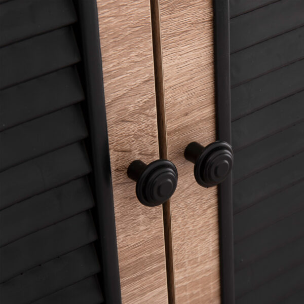 ΠΑΠΟΥΤΣΟΘΗΚΗ ΞΥΛΙΝΗ MCKENNA HM2266.02 ΣΕ ΧΡΩΜΑ SONAMA-ΜΑΥΡΟ 76,5x30x68,5Υεκ.