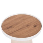 ΣΕΤ 2ΤΜΧ ΤΡΑΠΕΖΙΑ ΣΑΛΟΝΙΟΥ DUNCAN HM21082 MDF ΚΡΕΜ ΚΑΙ ΚΕΡΑΜΙΚΟ TOP Φ80εκ & Φ45εκ