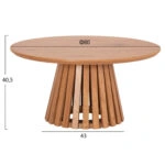 ΣΕΤ 2ΤΜΧ ΤΡΑΠΕΖΙΑ ΣΑΛΟΝΙΟΥ TALBERT HM21083 MDF ΦΥΣΙΚΟ ΞΥΛΟΥ Φ80εκ & Φ45εκ