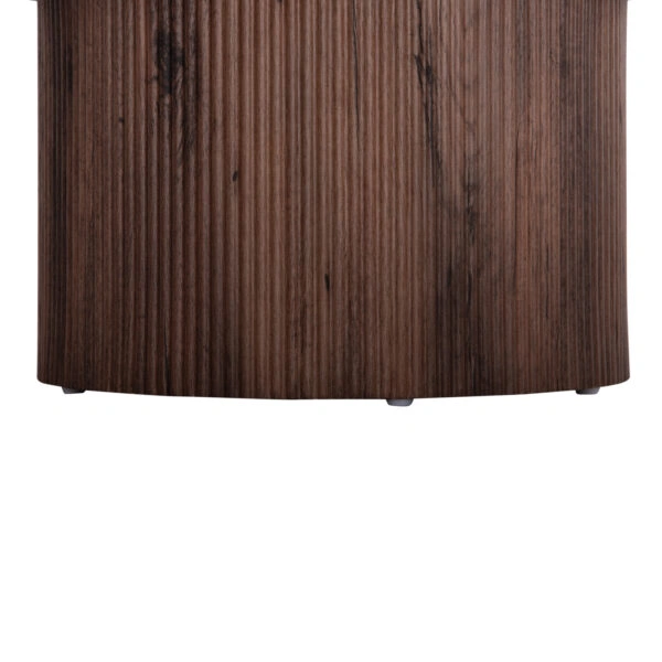 ΣΕΤ 2ΤΜΧ ΤΡΑΠΕΖΙΑ ΣΑΛΟΝΙΟΥ MARGON HM21084 MDF ΣΚΟΥΡΟ ΚΑΦΕ Φ80εκ & Φ45εκ