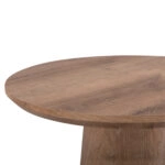 ΣΕΤ 2ΤΜΧ ΤΡΑΠΕΖΙΑ ΣΑΛΟΝΙΟΥ KARAN HM21085 MDF ΦΥΣΙΚΟ ΞΥΛΟΥ Φ80εκ & Φ45εκ