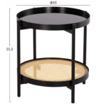 ΣΕΤ 2ΤΜΧ ΤΡΑΠΕΖΙΑ ΣΑΛΟΝΙΟΥ SEITZ HM21086 ΜΕΤΑΛΛΟ-ΣΥΝΘΕΤΙΚΟ RATTAN Φ80εκ & Φ50εκ