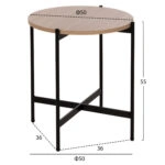 ΣΕΤ 2ΤΜΧ ΤΡΑΠΕΖΙΑ ΣΑΛΟΝΙΟΥ RONDA HM21089.02 MDF ΣΟΝΑΜΑ Φ80εκ & Φ50εκ