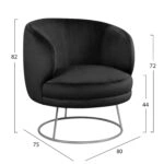 ΣΕΤ ΣΑΛΟΝΙ 3ΤΜΧ ARIEN HM11051.04 ΜΑΥΡΟ ΒΕΛΟΥΔΟ-ΧΡΥΣΗ ΒΑΣΗ